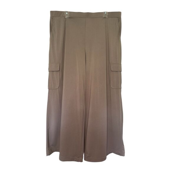 LISA RINNA collection women's size XL pull-on wide leg cargo travel lounge pants - Picture 9 of 9